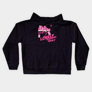 Walking in Lonely Blooming Night Kids Hoodie